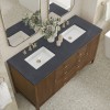 Myrrin 60" Double (Vanity Only Pricing) in Mid-Century Walnut